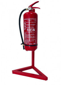 Стойка за пожарогасител стояща за 6кг-9л-5кг червенa единична 