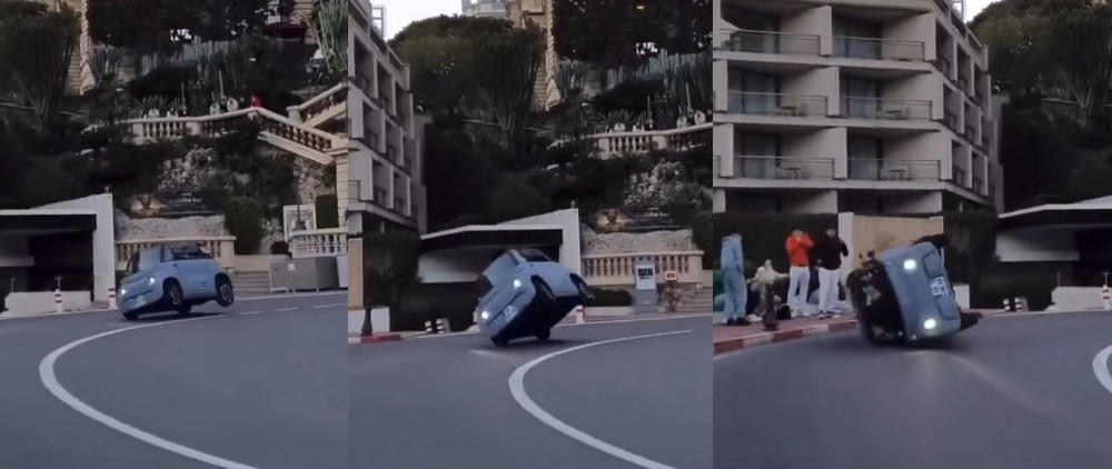 ВИДЕО: Citroen Ami се преобърна в известния Grand Hotel Hairpin в Монако