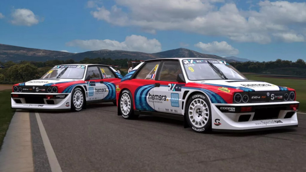 Електрическата Lancia Delta Evo-e RX на Себастиен Льоб получава цветовете на Martini