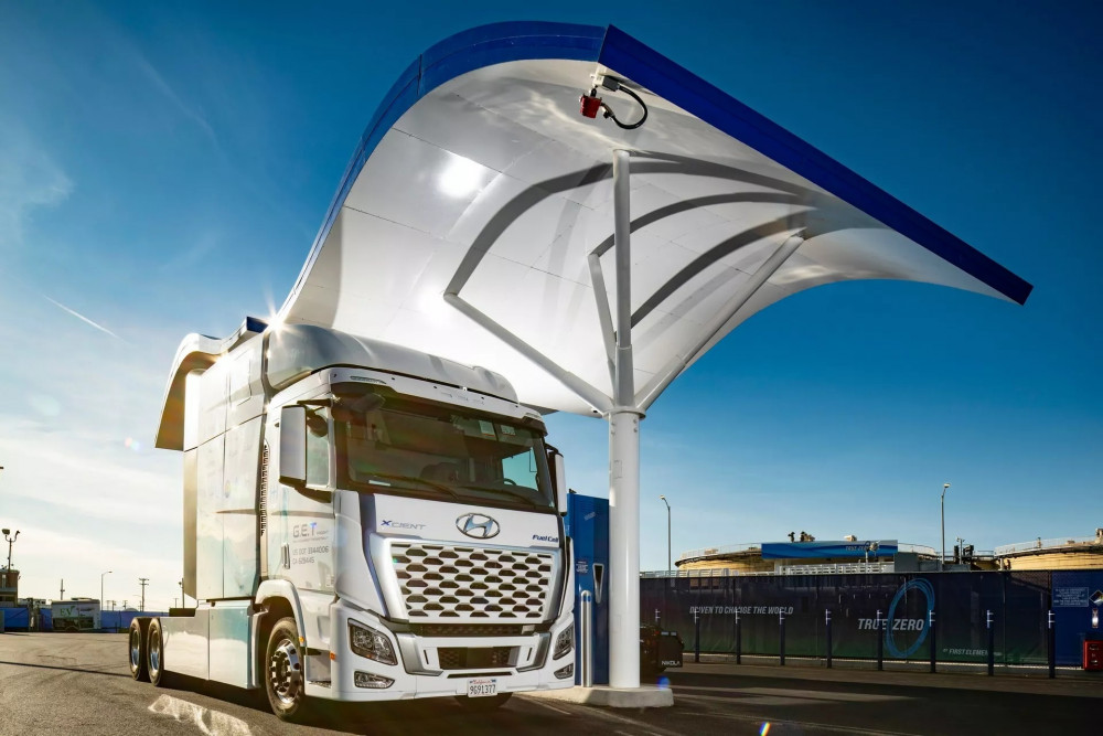 Hyundai разширява флота от камиони с водородни горивни клетки в цяла Калифорния