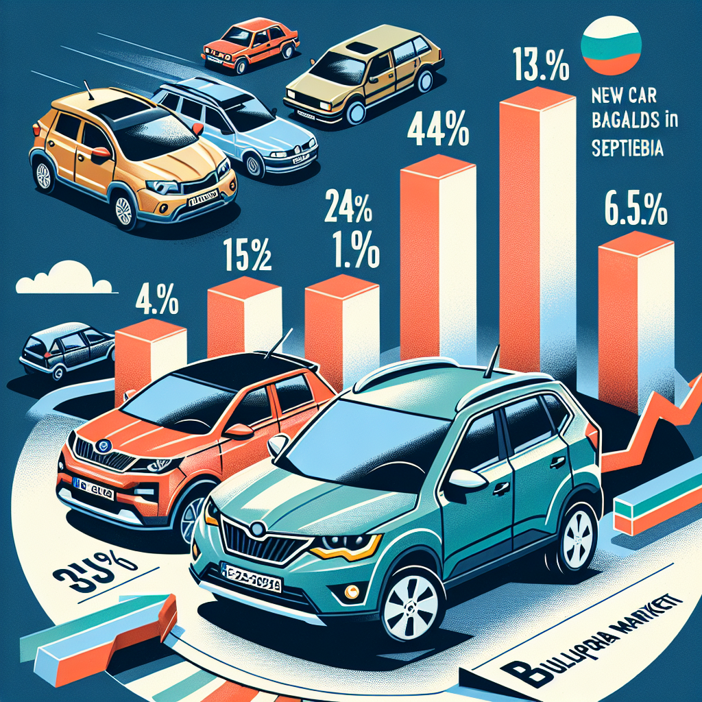 Продажбите на нови автомобили в България спадат с 14,9% през септември, но Toyota, Skoda и Dacia остават шампиони