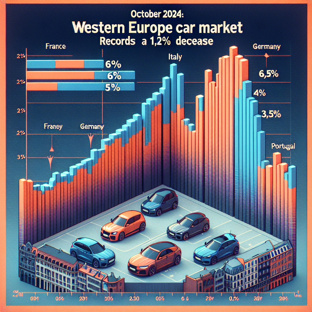 Октомври 2024: Пазарът на коли в Западна Европа отчита понижение от 1.2%.