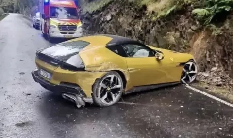 Ferrari 12Cilindri пострада в катастрофа в Люксембург