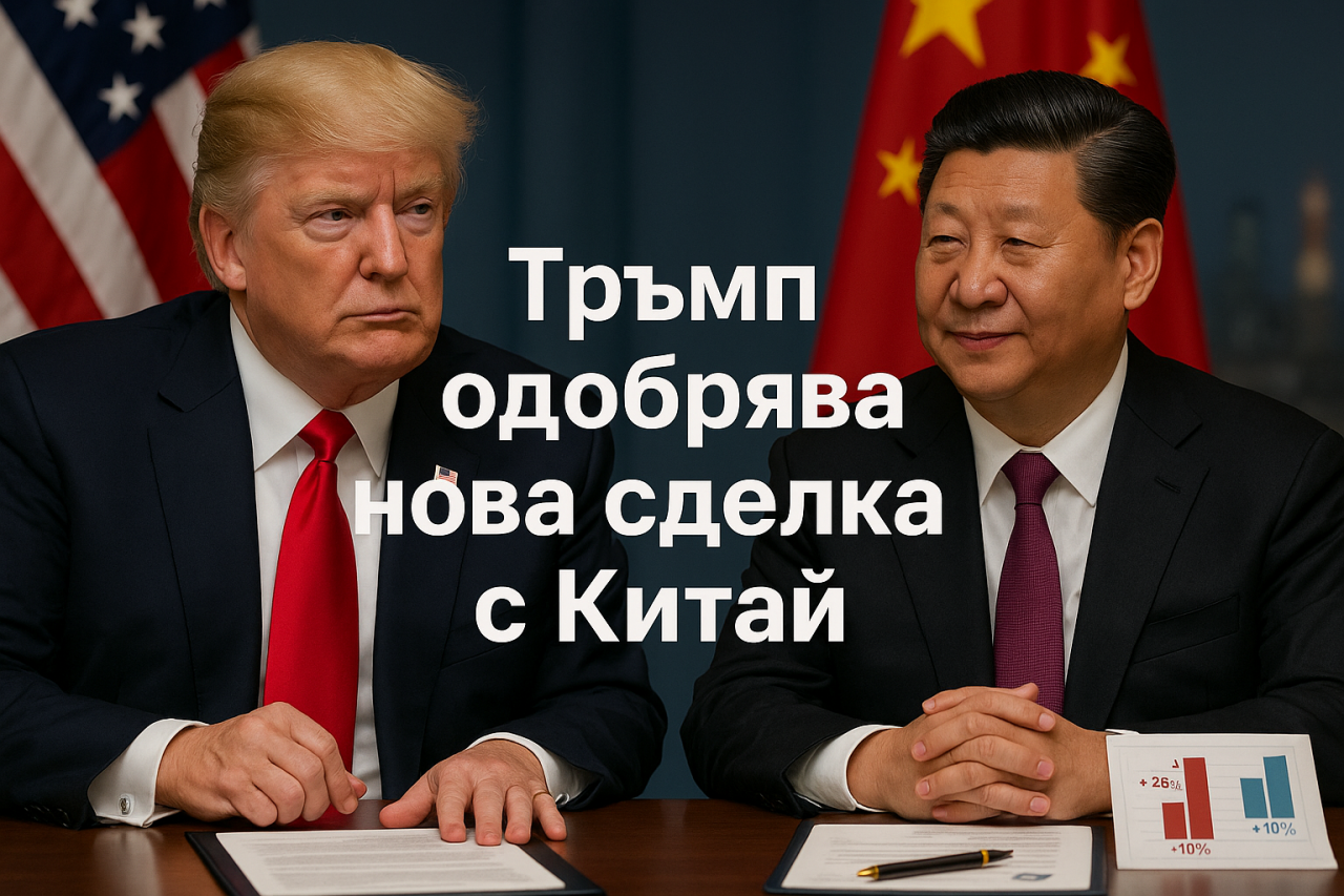 Тръмп одобрява ново търговско споразумение с Китай Тръмп одобрява ново търговско споразумение с Китай