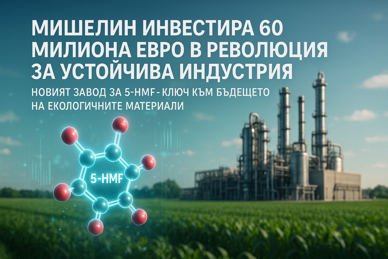 Michelin строи най-големия европейски завод за производство на 5-HMF Michelin строи най-големия европейски завод за производство на 5-HMF