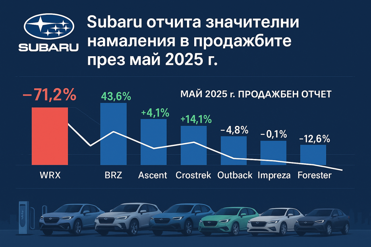 Продажбите на Subaru WRX рязко спаднаха Продажбите на Subaru WRX рязко спаднаха