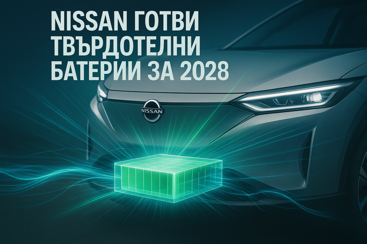 Nissan ще въведе твърдотелни батерии през 2028 година Nissan ще въведе твърдотелни батерии през 2028 година