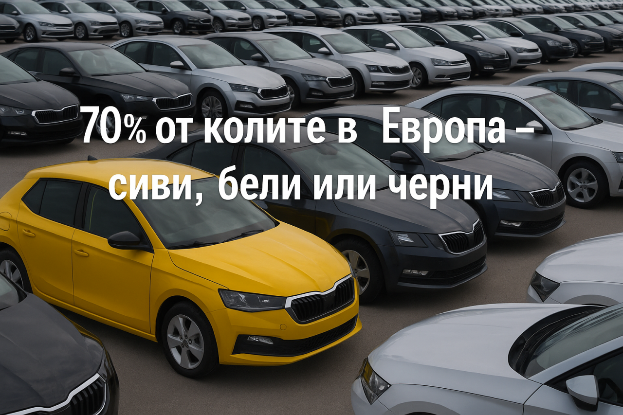 Сивото доминира при новите автомобили в Европа Сивото доминира при новите автомобили в Европа