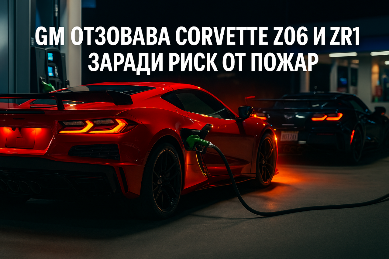GM спира продажбите на Corvette Z06 и ZR1 заради риск от пожар GM спира продажбите на Corvette Z06 и ZR1 заради риск от пожар