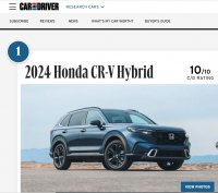 Honda CR-V оглави класацията на Car and Driver